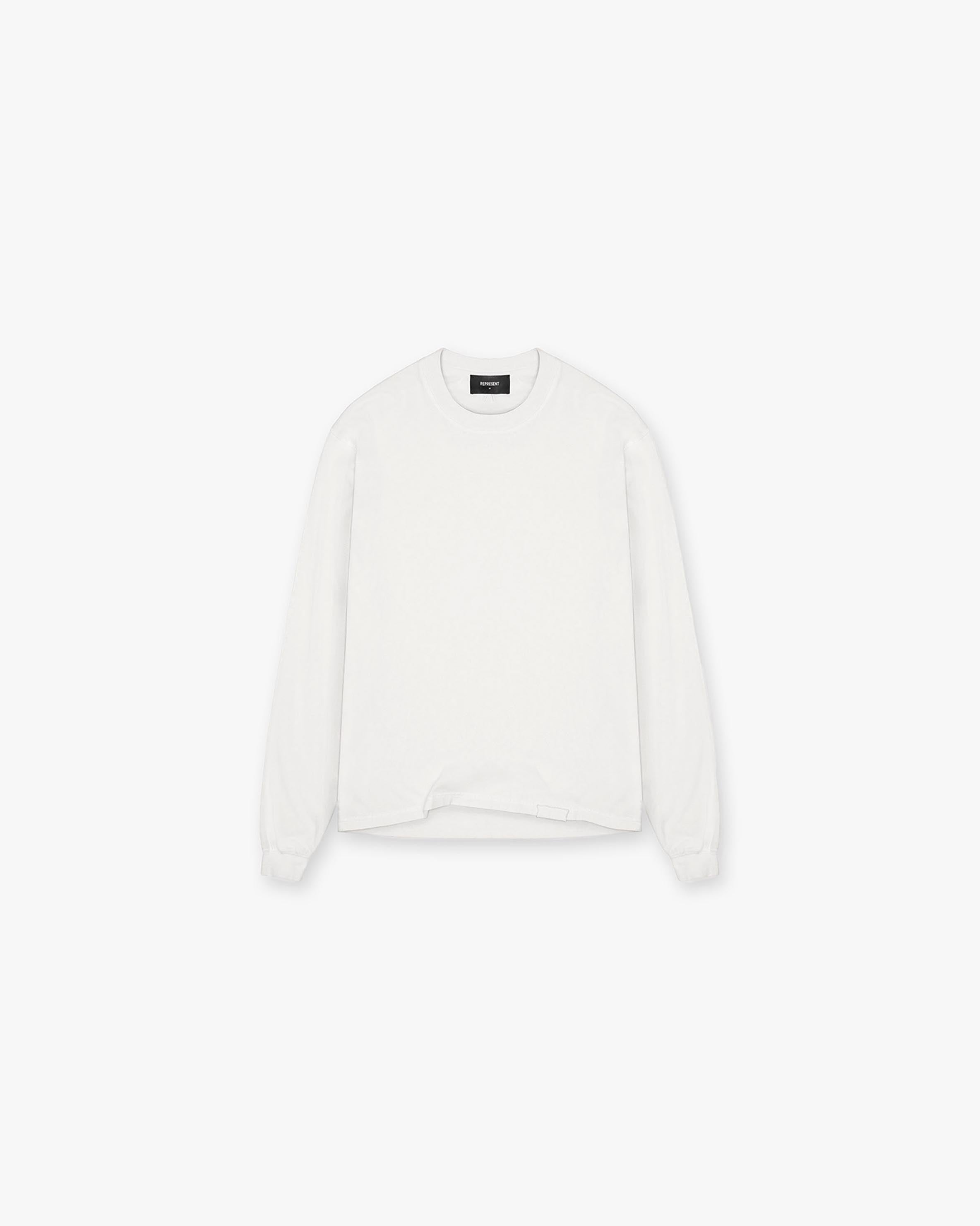 Initial Long Sleeve T-Shirt - Flat White
