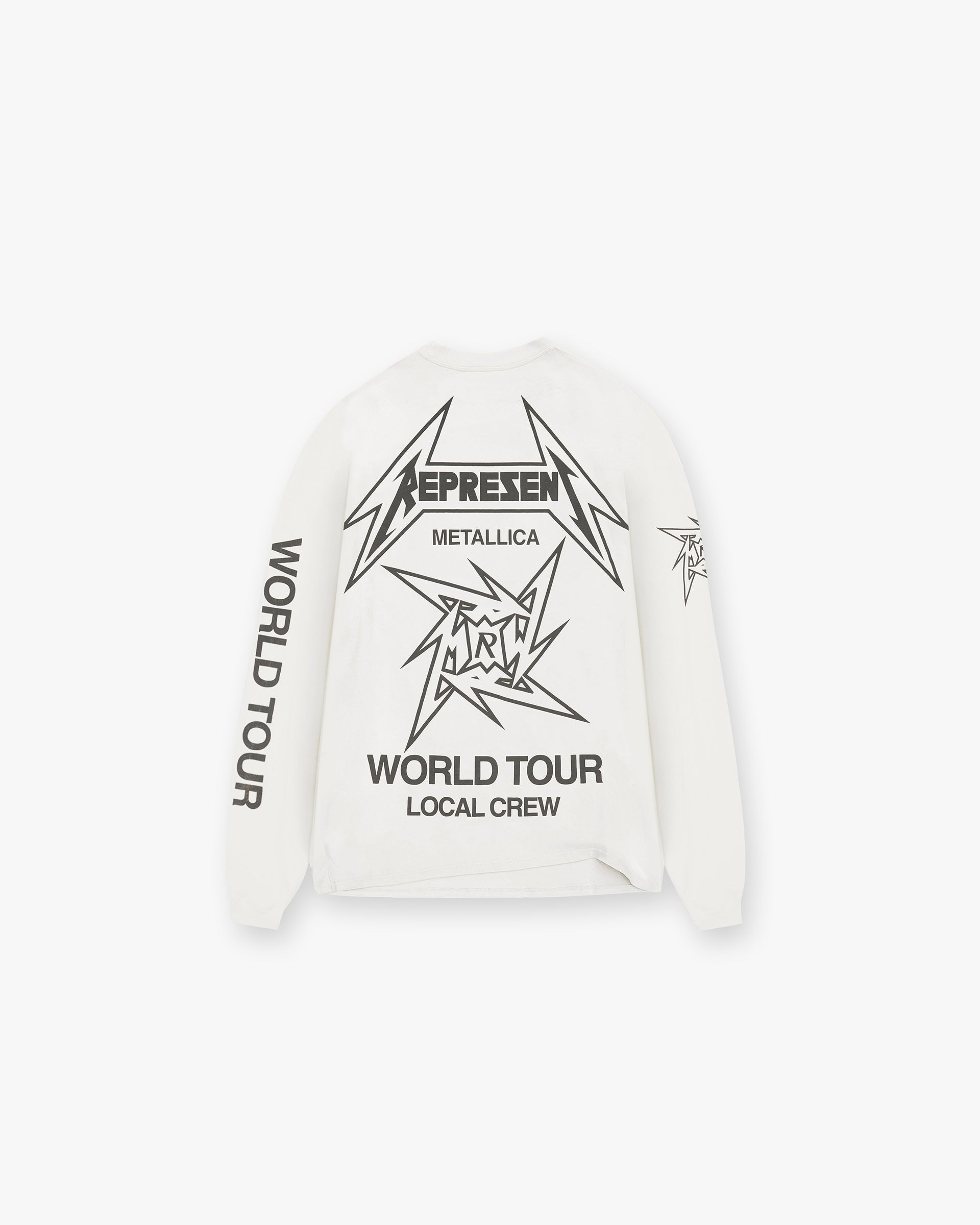 Represent X Metallica™️ Local Crew Langarm-T-Shirt - Mattweiß