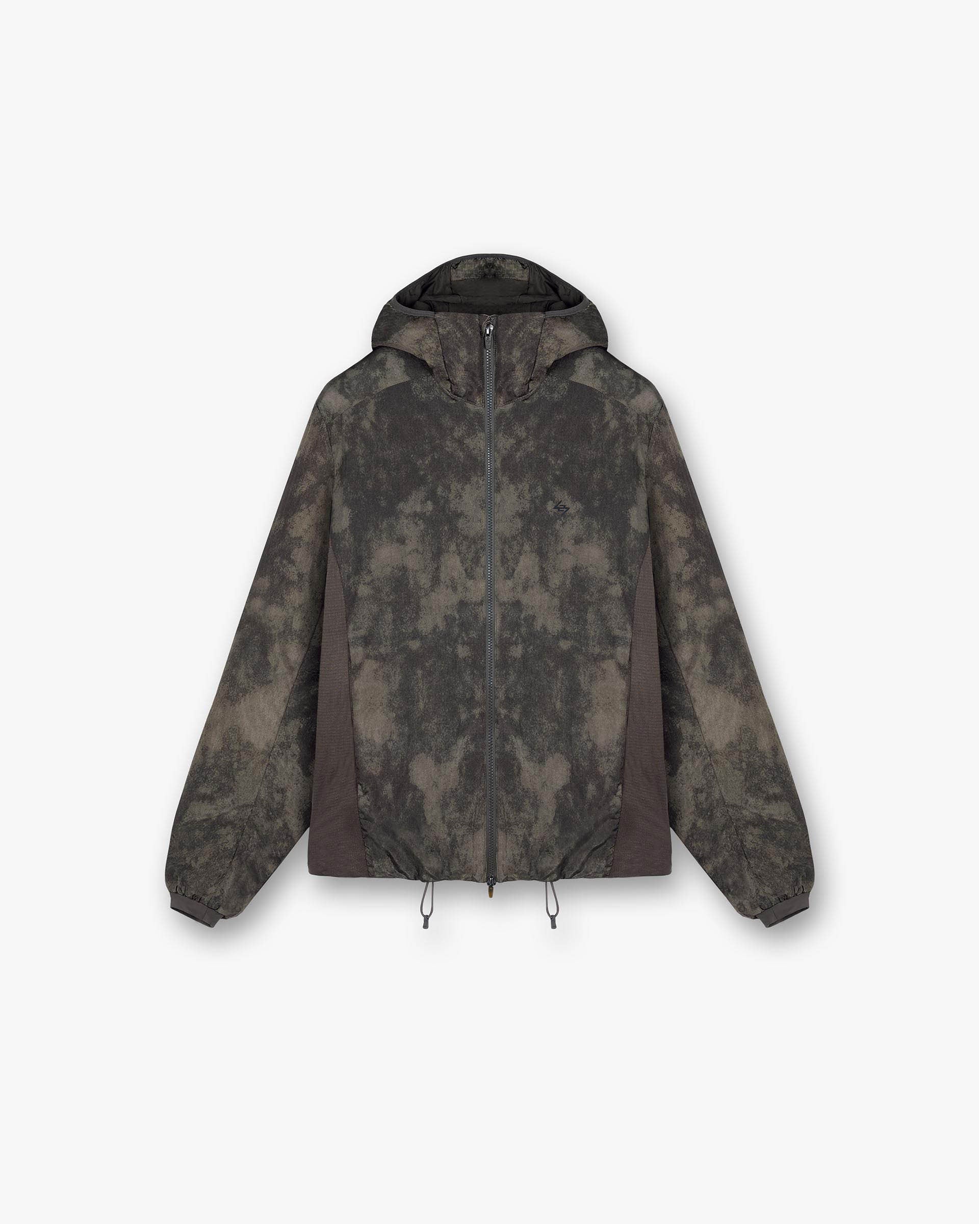Front product image of a mens green jacket on a plain white background | Team 247 Insulated Jacket in Terrain | Insulated jacket with snapback design | 247 Outerwear | Represent Clo