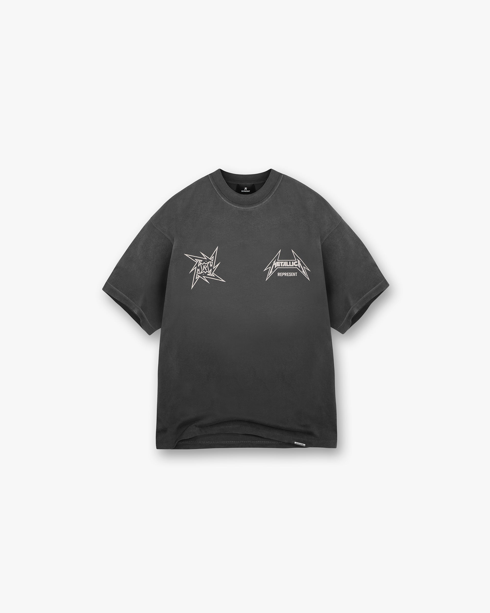 Represent X Metallica™️ Local Crew T-Shirt – Schwarz gebeizt