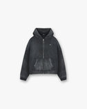 Ribbed Zip Through Hoodie