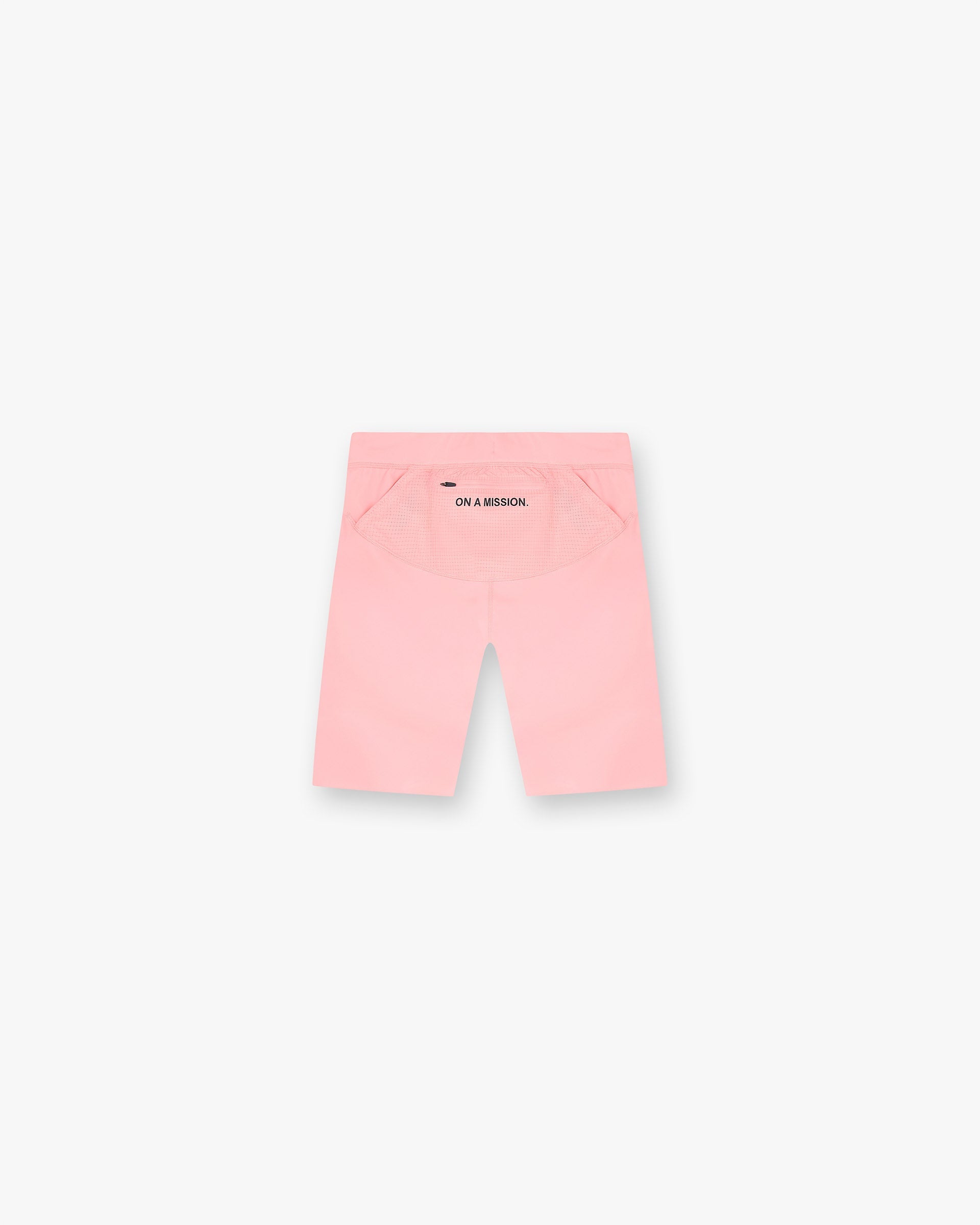 Back product image of mens pink half tight on a plain white background | 247 Los Angeles Half Tight in Pink | Compression shorts with towel loop and secure zip pocket | 247 Shorts | Represent Clo