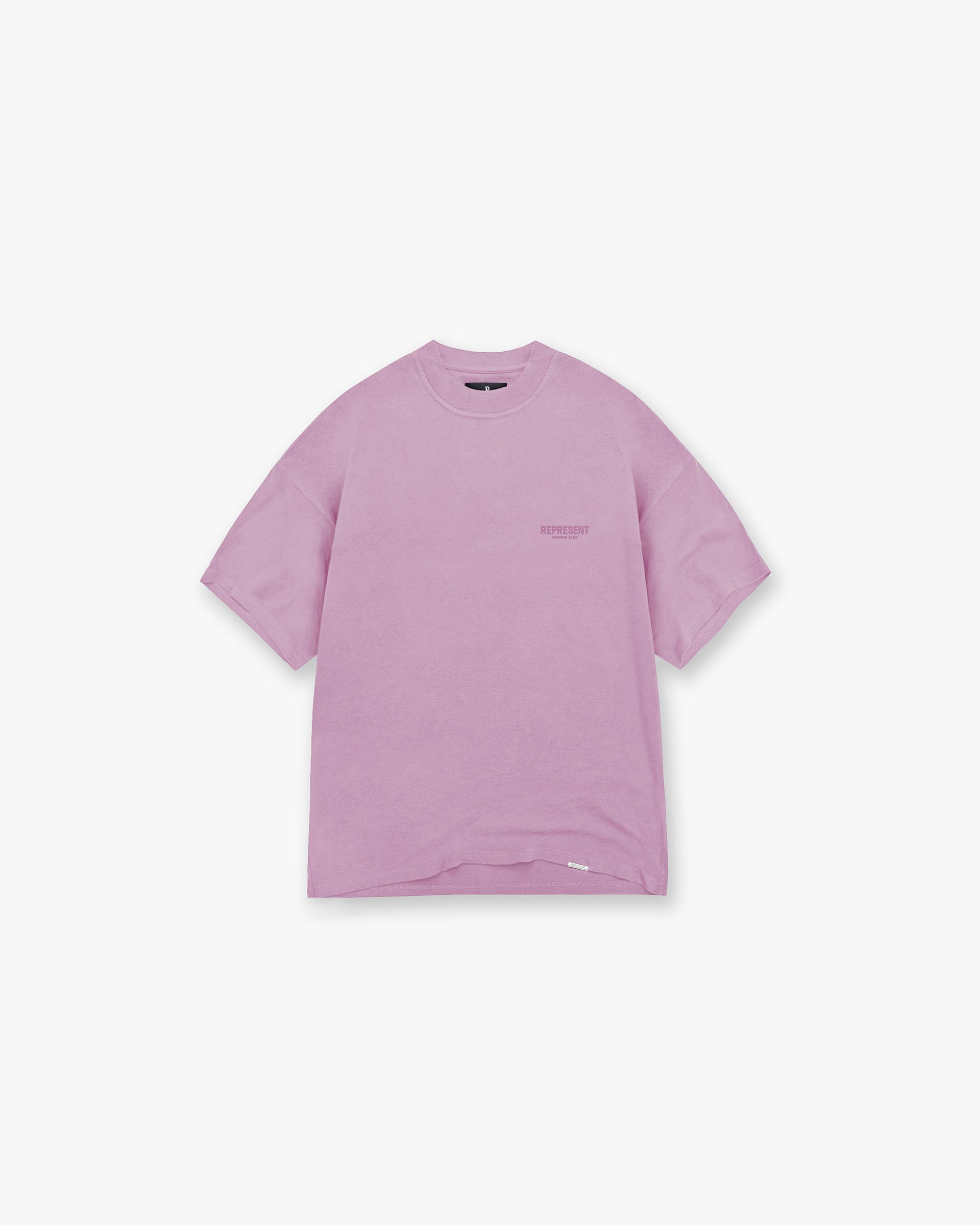 Back product image of a mens purple t-shirt on a plain white background | Represent Owners Club T-Shirt in Mid Purple | Oversized fit short sleeve t-shirt | Owners Club T-Shirts | Represent Clo
