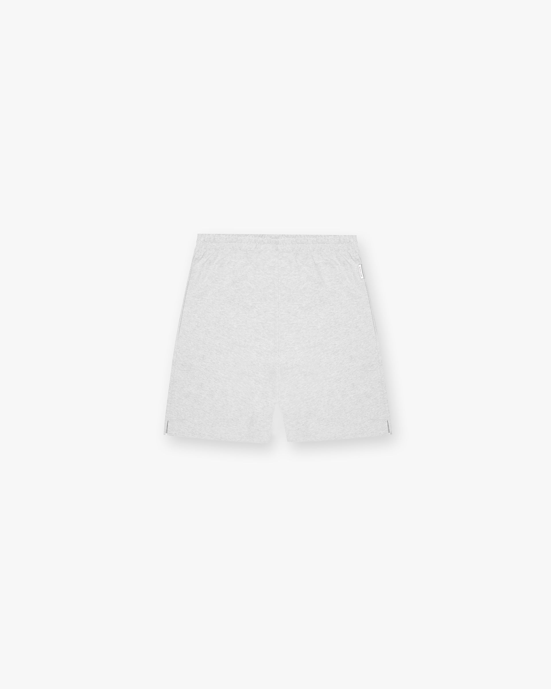 Front product image of mens grey shorts on a plain white background | Initial Sweatshorts in Ice Grey Marl | Relaxed fit sweatshorts with welt pockets | Initial Shorts | Represent Clo