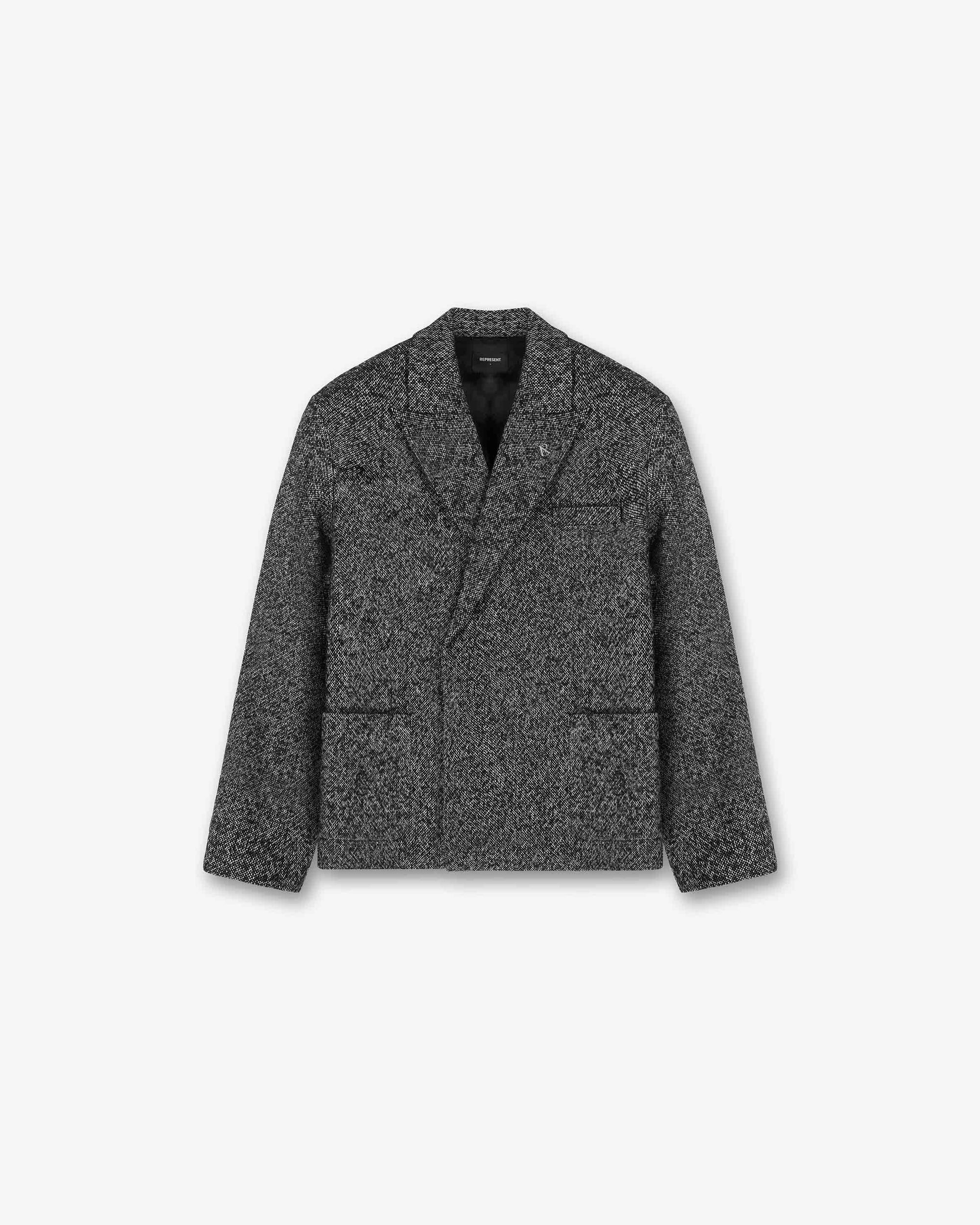 Zweireihiger Blazer - Schwarz Weiß
