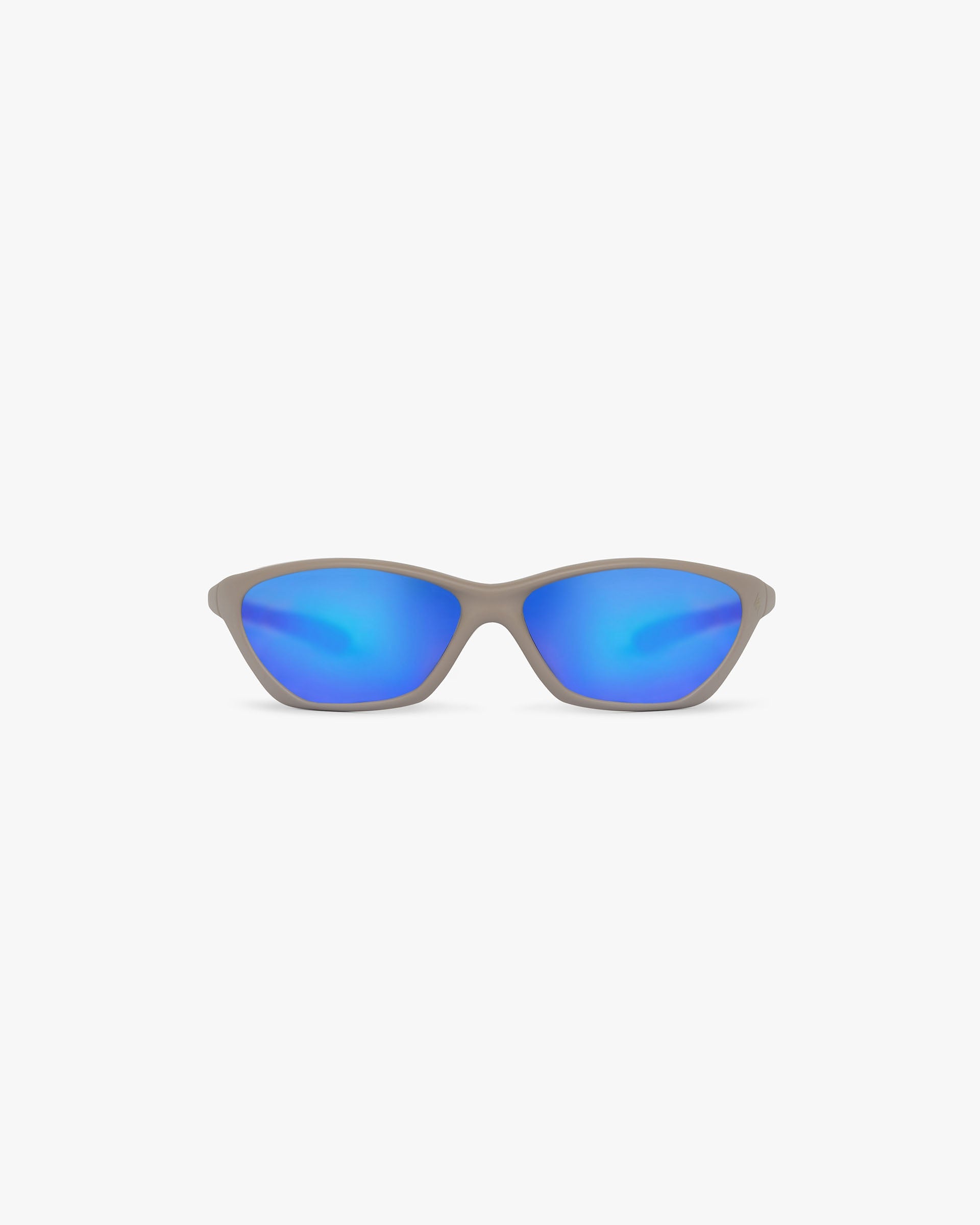 Front product image of mens pebble sunglasses on a plain white background | 247 Arena Sunglasses in Pebble | Stylish contemporary eyewear | 247 Accessories | Represent Clo