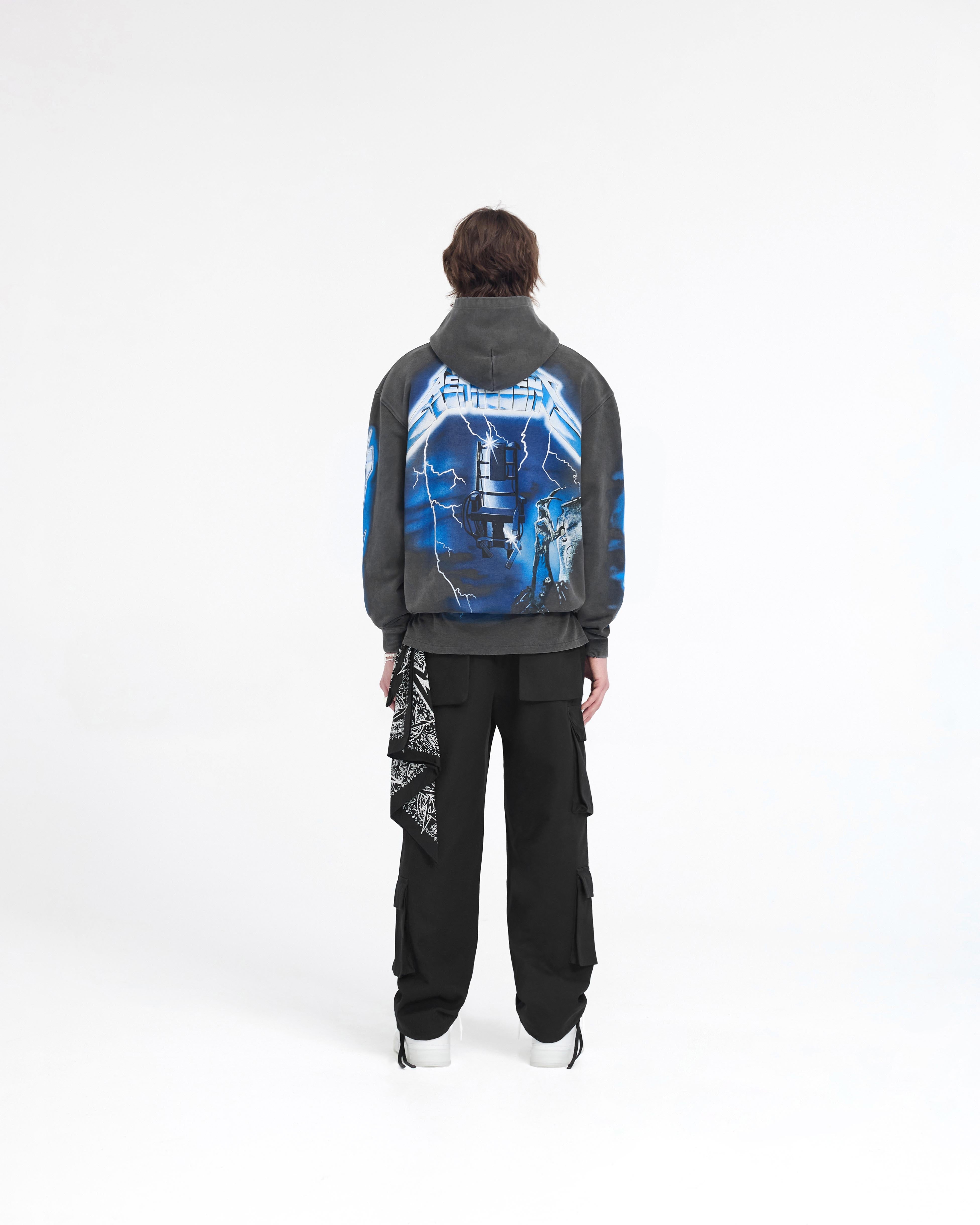 Represent X Metallica Ride The Lightning Hoodie - Vintage Grey