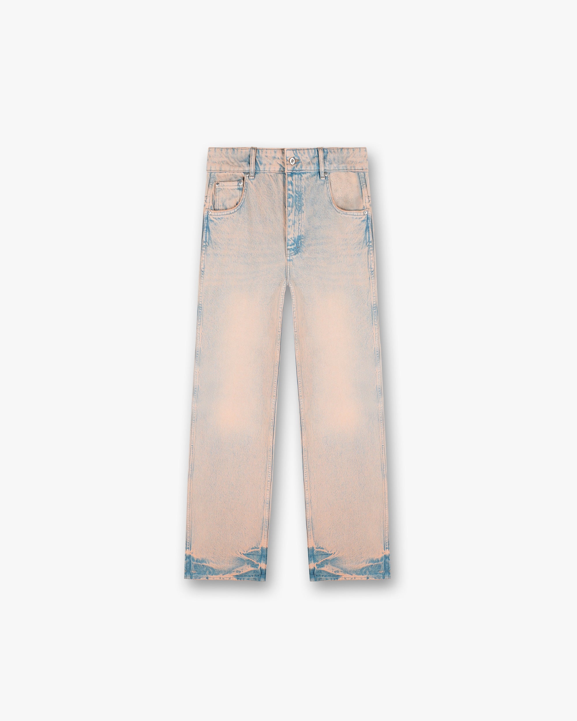 Front product image of mens denim jeans in dusk on a plain white background | R3 Baggy Denim in Dusk | Baggy fit denim jeans | SS25 Denim | Represent Clo