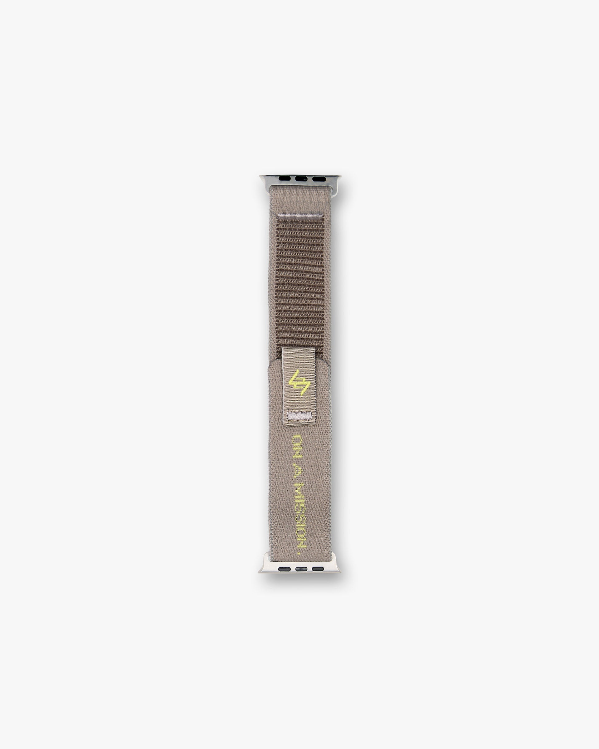 Front product image of a mens grey watch strap on a plain white background | 247 Apple Watch Strap in Pebble | Durable watch strap for Apple Watch | 247 Accessories | Represent Clo