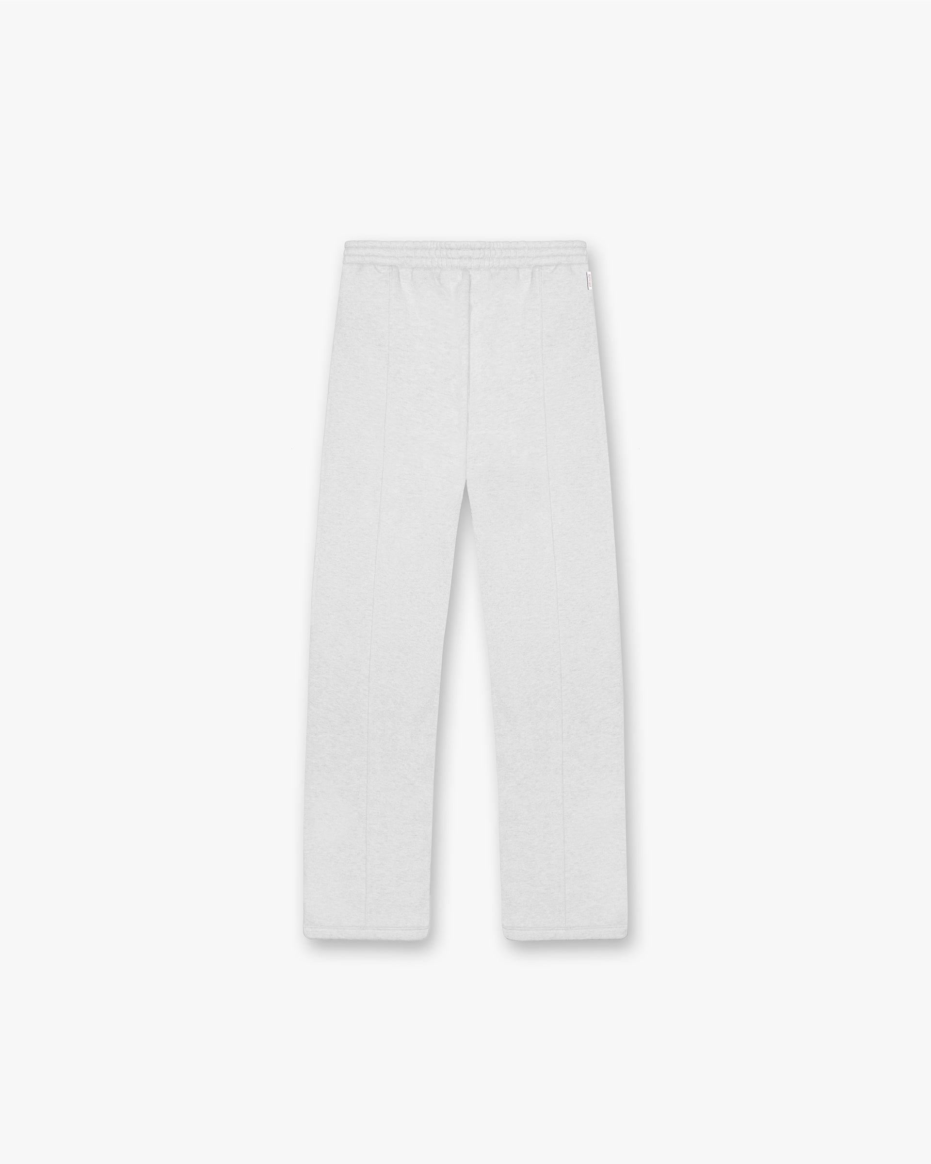 Front product image of mens grey sweatpants on a plain white background | Initial Sweatpant in Ice Grey Marl | Sweatpants with elasticated waistband and cuffs | Initial Pants | Represent Clo