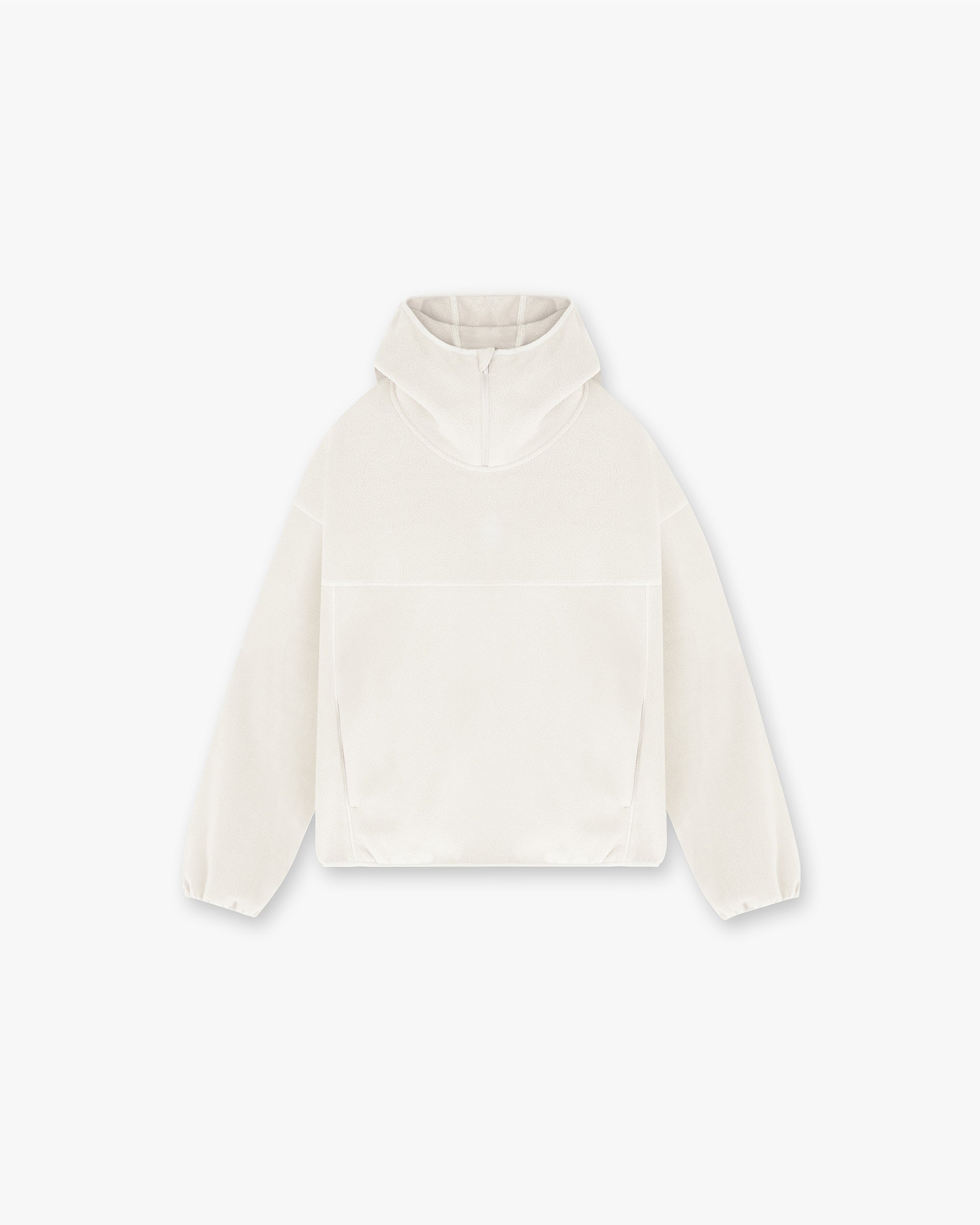 Front product image of a mens papyrus hoodie on a plain white background | 247 Fleece Hoodie in Papyrus | Oversized medium weight fleece hoodie | 247 Hoodies | Represent Clo