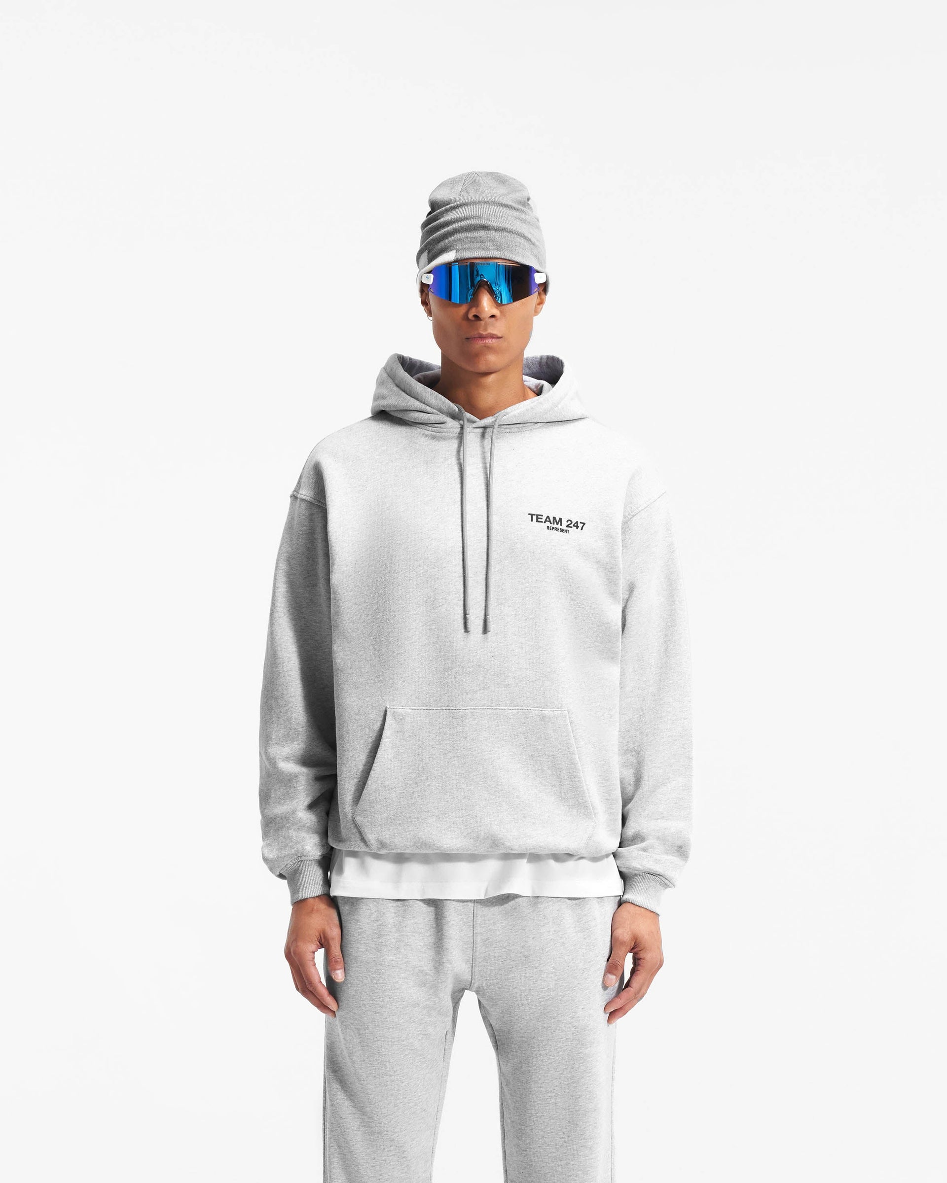 Team 247 Oversized Hoodie - Aschgrau