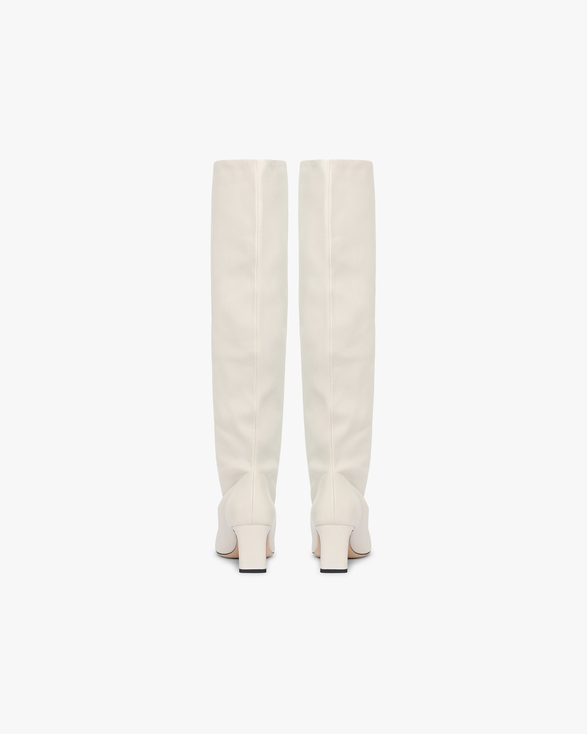 Square Toe Knee Boot - Ecru
