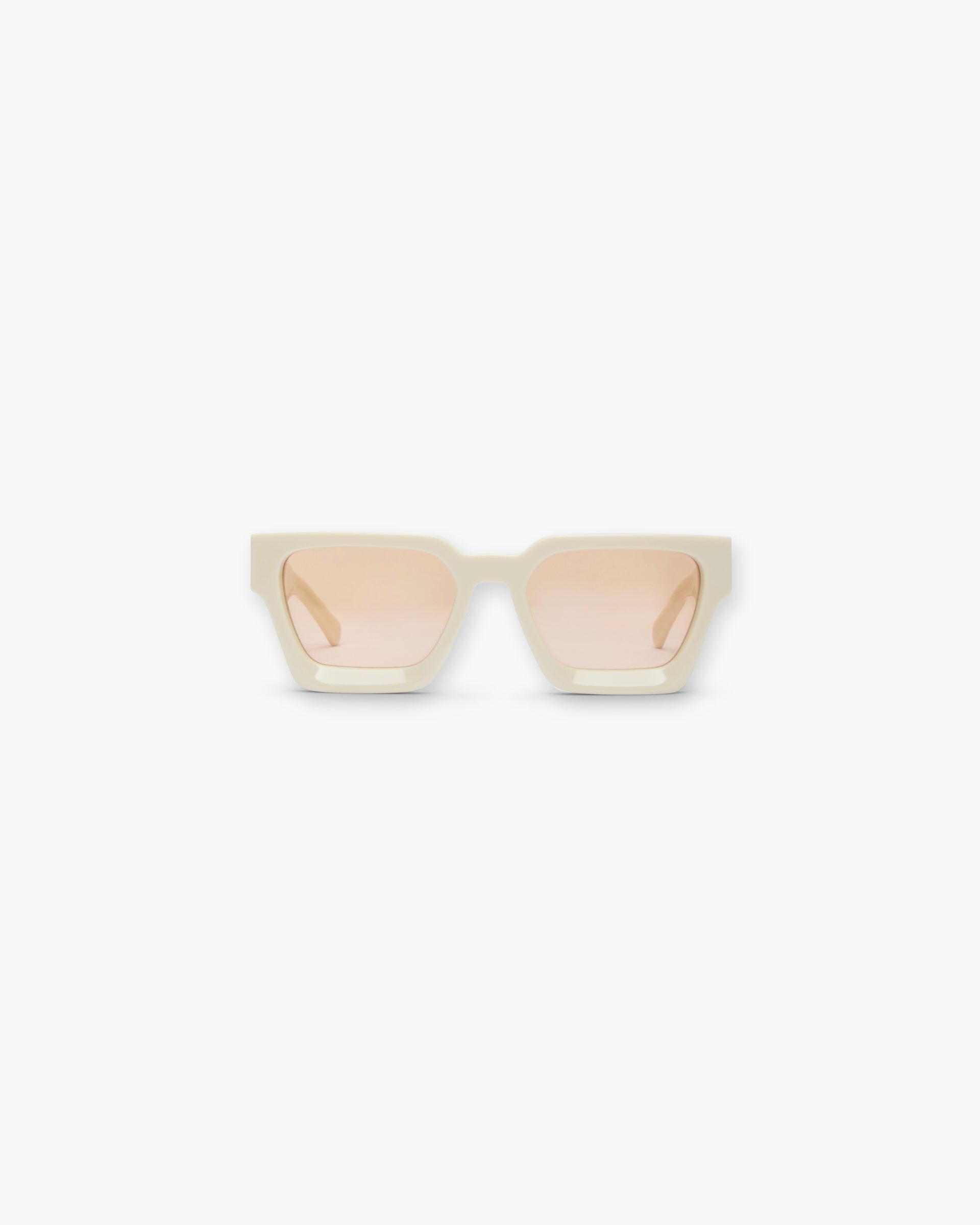Front product image of mens off white sunglasses on a plain white background | Represent California Sunglasses in Off White | High-end eyewear with sleek design | SS24 Accessories | Represent Clo