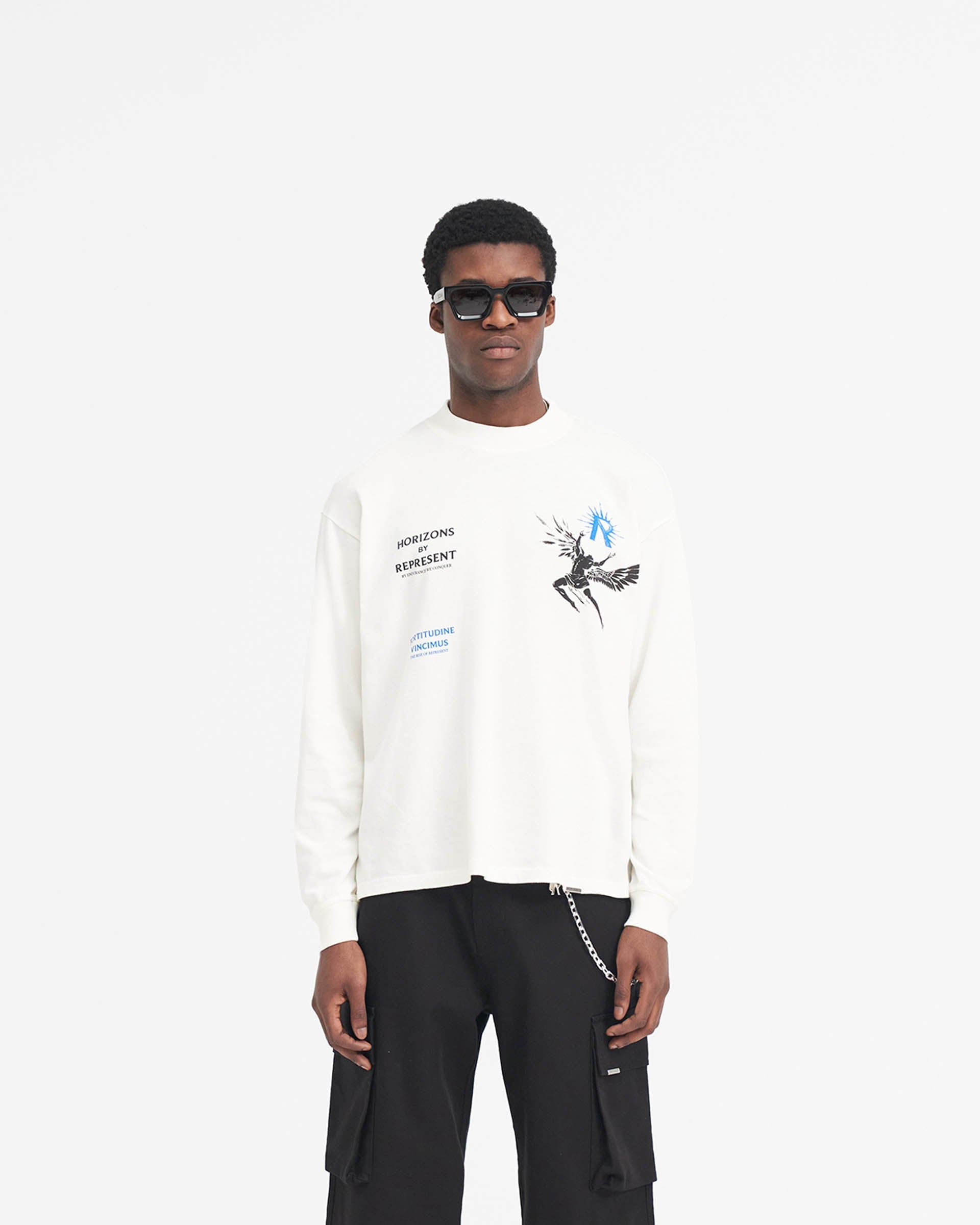 Icarus Long Sleeve T-Shirt - Flat White
