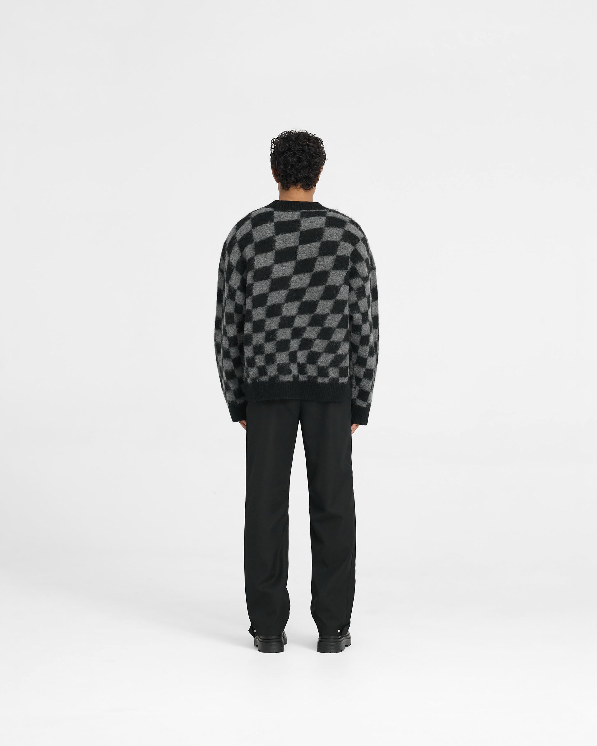 Represent X Belstaff Checkerboard Knit Sweater - Shadow