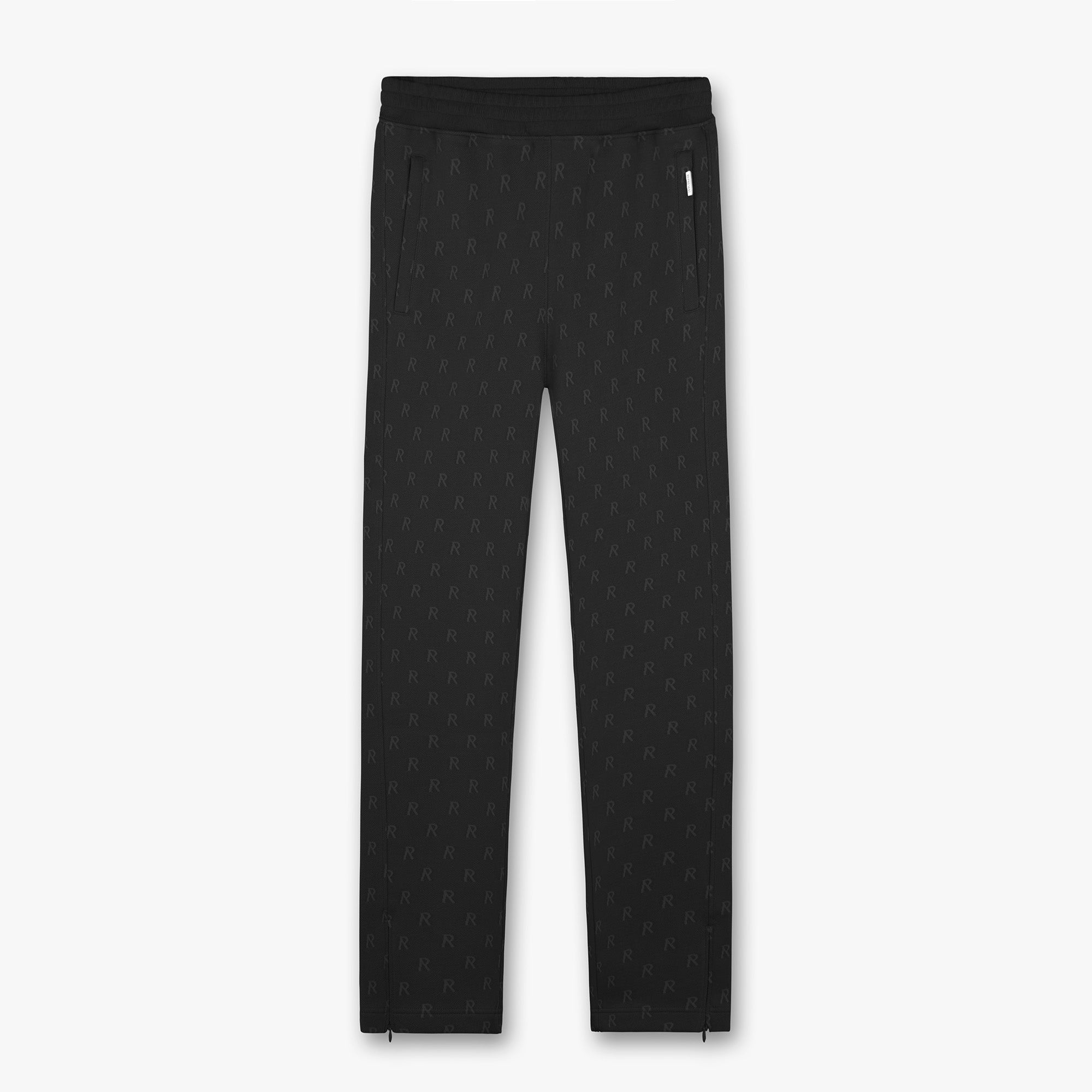 Intarsia Initial Sweatpants - Off Black
