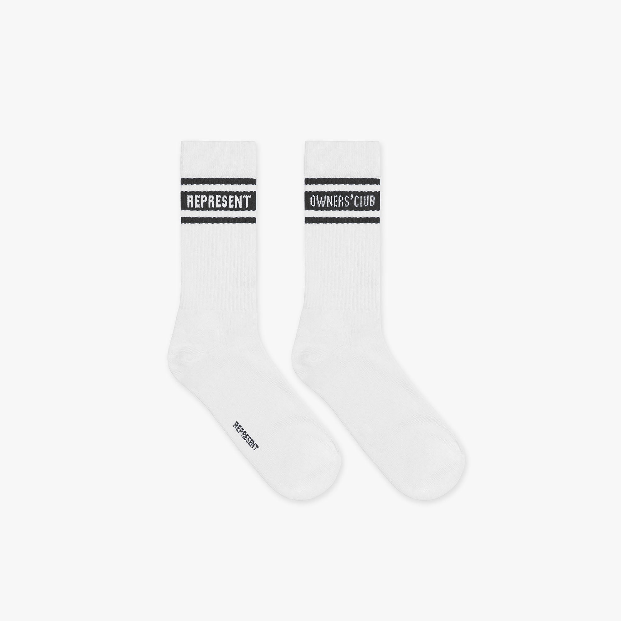 Represent Owners Club Socks - Flat White Black