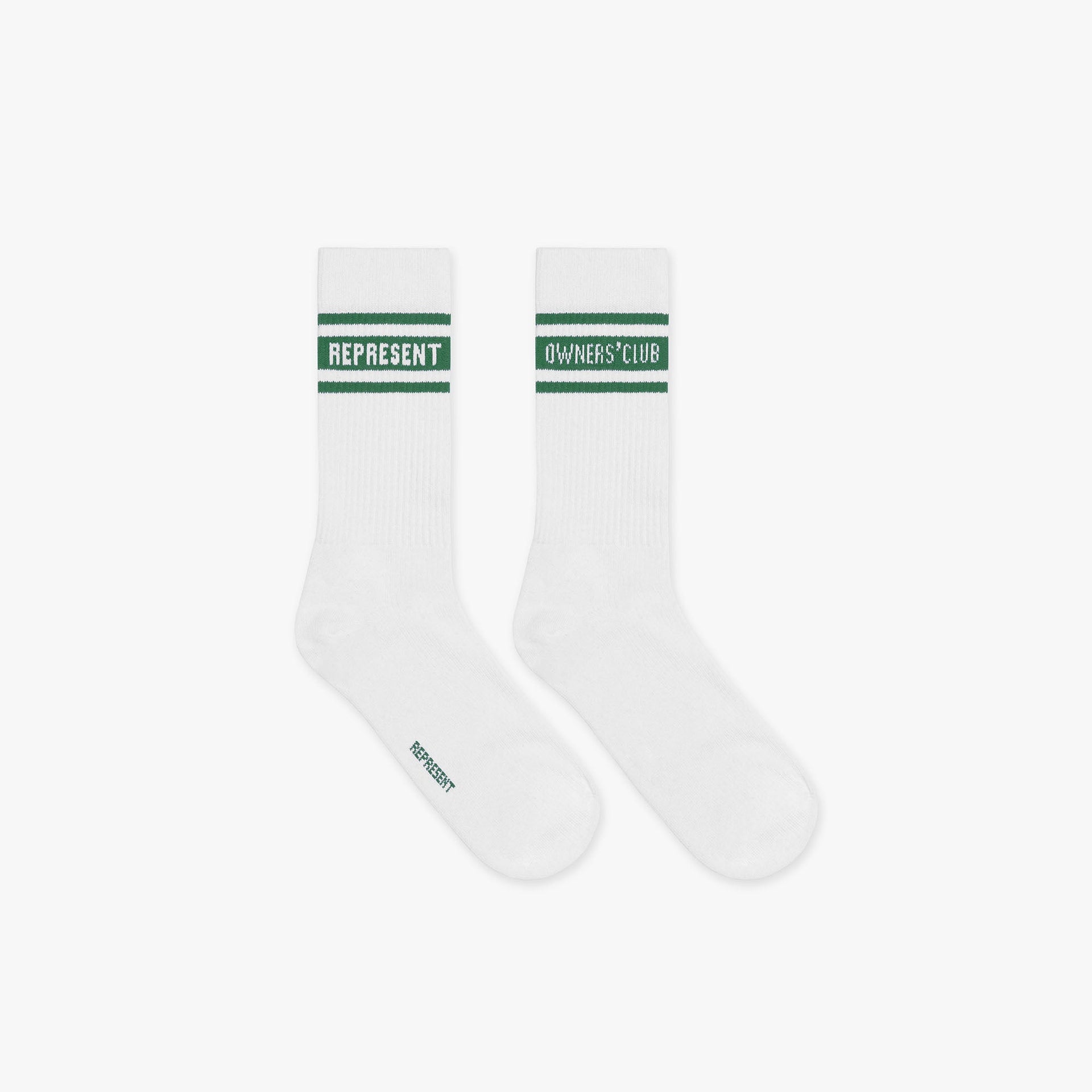 Represent Owners Club Socks - Flat White Racing Green