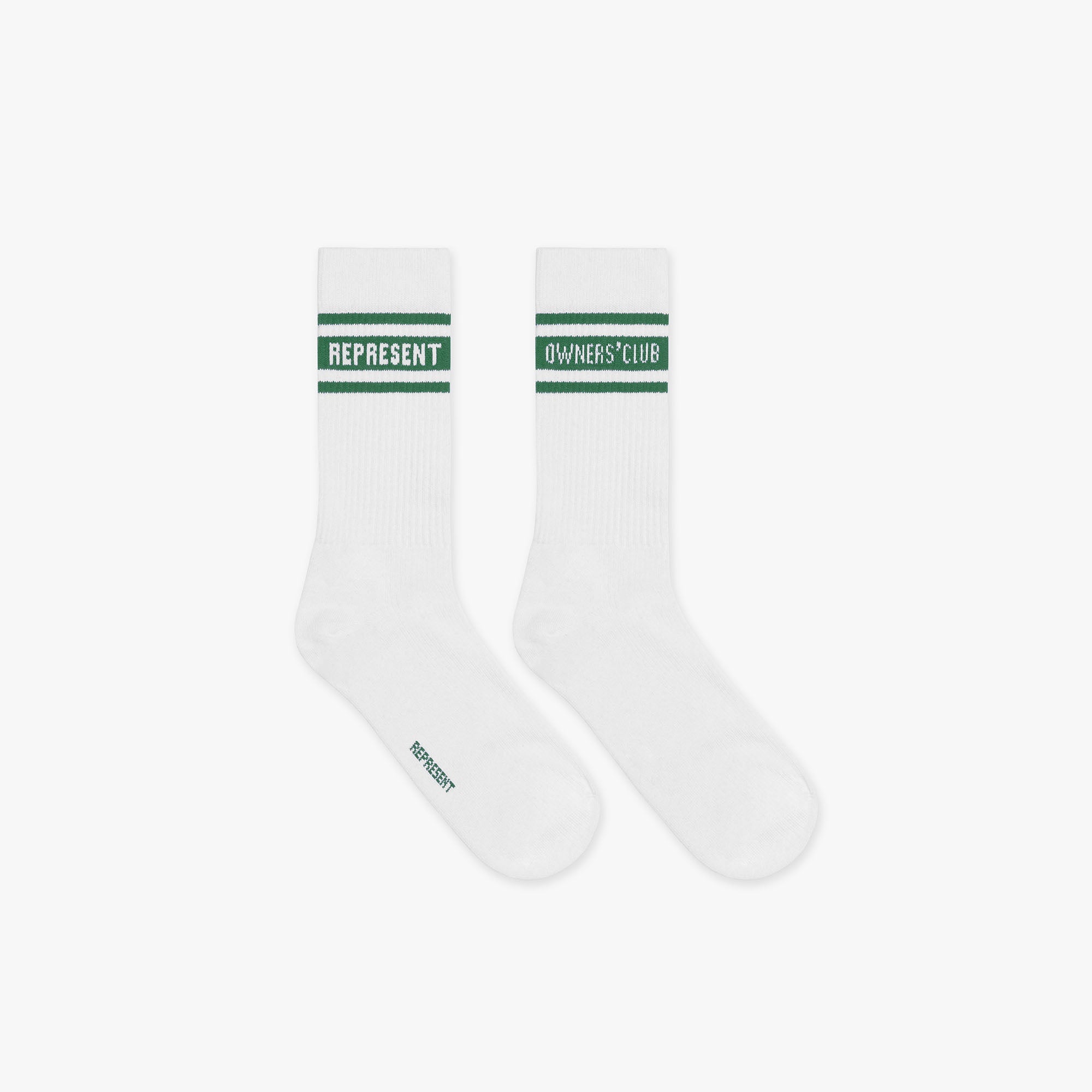 Represent Owners Club Socks - Flat White Racing Green