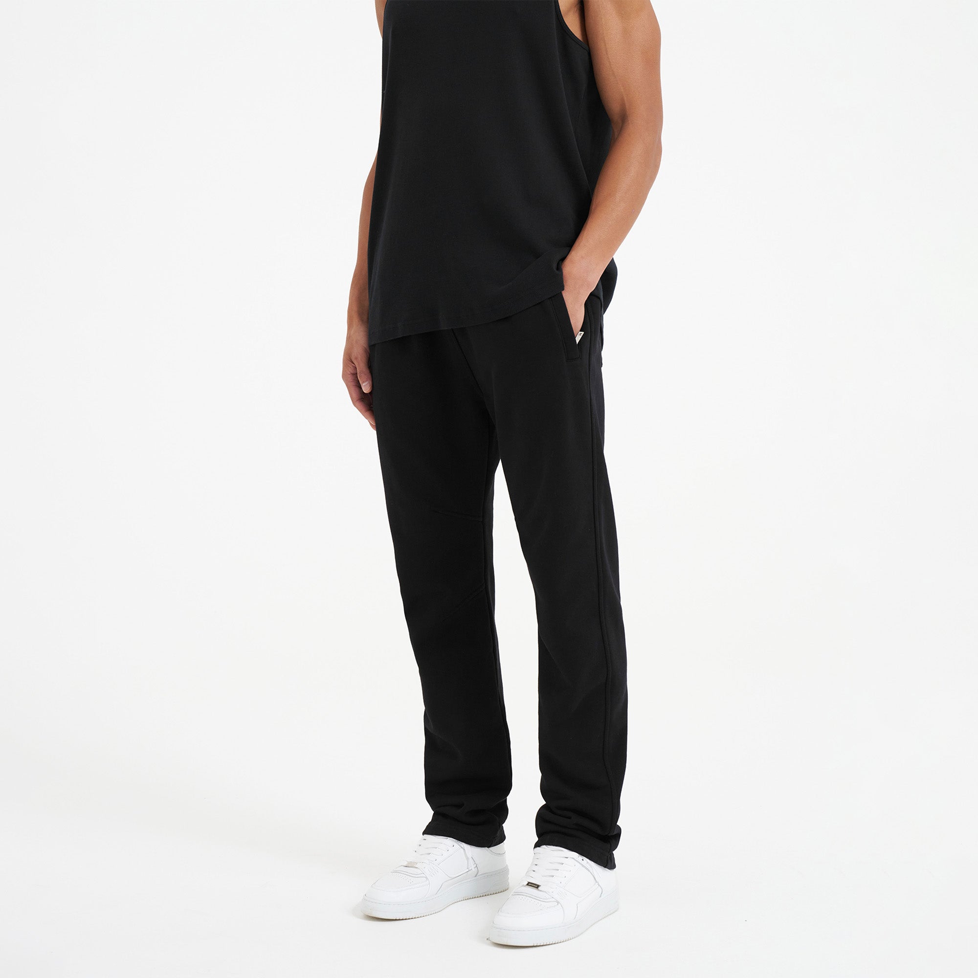 Blank Straight-leg Sweatpant - Black
