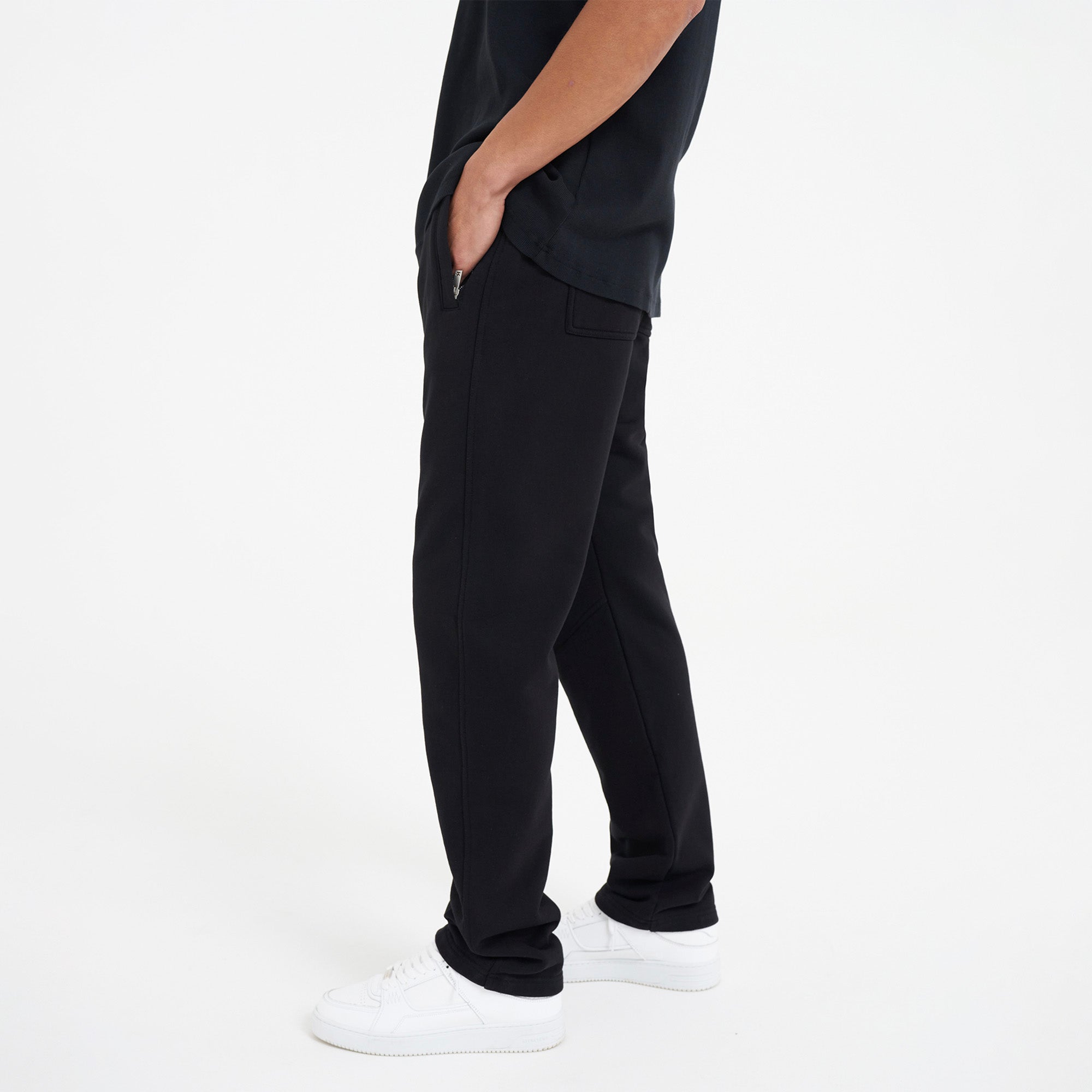 Blank Straight-leg Sweatpant - Black