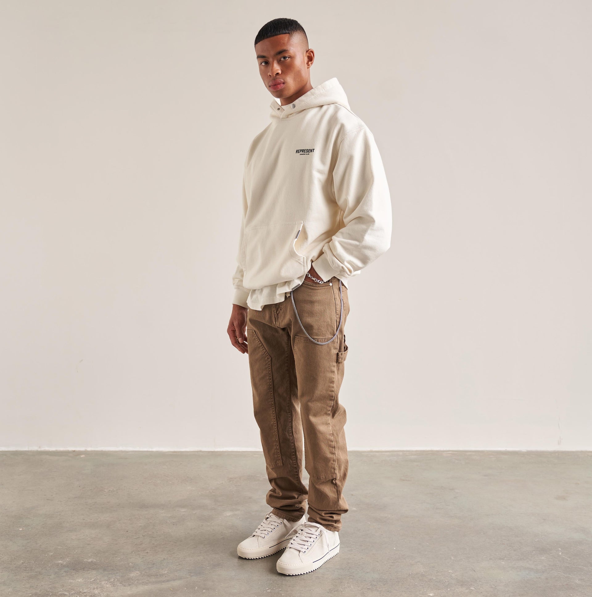 Represent Owners Club Hoodie - Flat White