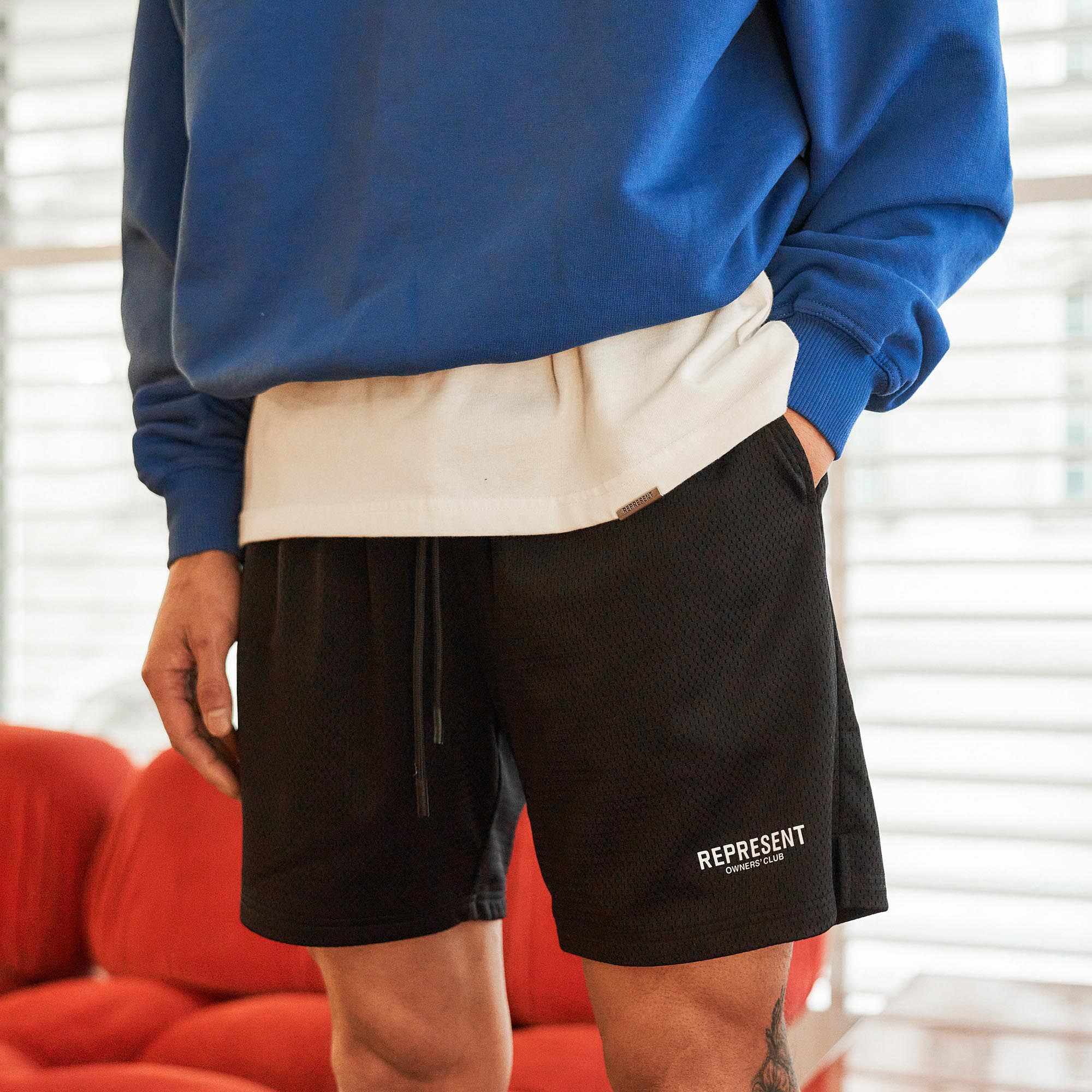 Represent Owners Club Mesh Shorts - Black