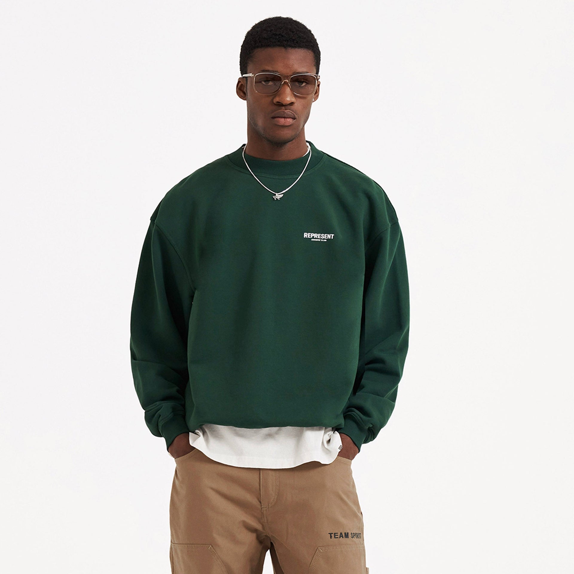 Represent Owners Club Sweater - Racing Green